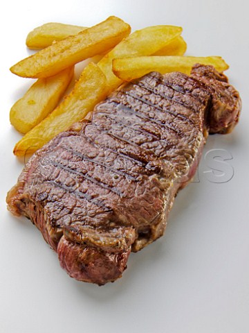 Sirloin steak and chips