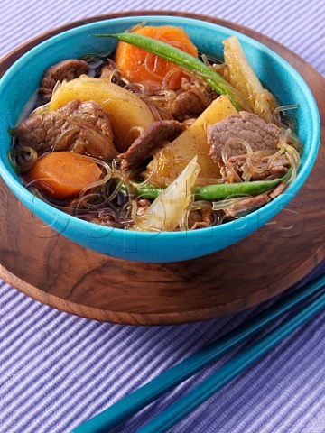 Japanese Niku Jyaga beef and vegetable casserole