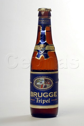Bottle of Brugge Tripel abbey beer Belgium