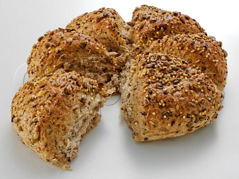 Seven seed wholemeal crown roll