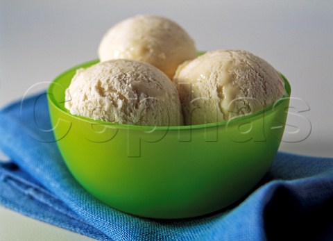 Vanilla icecream in a bowl