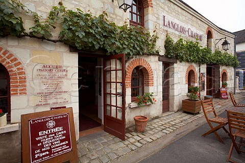 Entrance to the visitor centre of sparkling wine producer LangloisChteau SteHilaireSteFlorent near Saumur MaineetLoire France Crmant de Loire