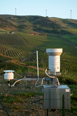Automated weather station at Tenuta Rapital Camporeale Sicily Italy DOC Bianco Alcamo