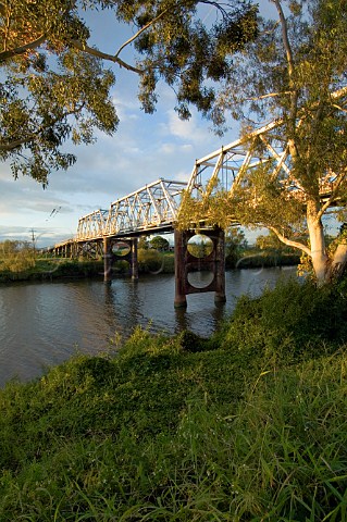 Allen Truss timber bridge over the Hunter River at Morpeth built 1898 New South Wales Australia