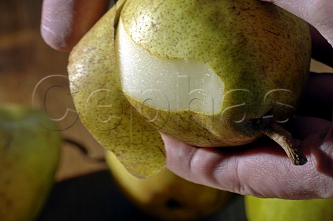 Peeling a pear