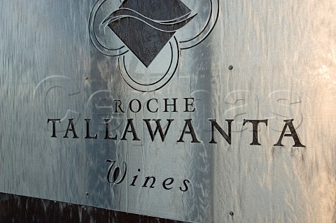 Sign for Roche Tallawanta Wines Tempus Two Lower Hunter Valley New South Wales Australia