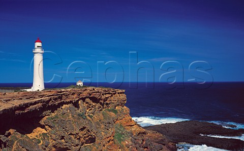 Cape Nelson lighthouse overlooking the Southern Ocean near Portland Victoria Australia