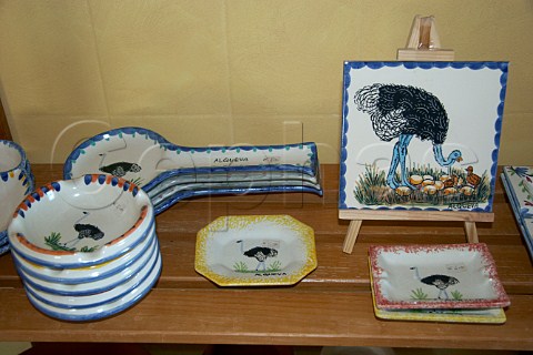 Souvenirs for sale at the Baronigg Ostrich Farm Alqueva Alentejo Portugal