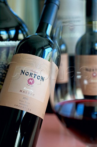 Bottle of Bodega Norton Lujn de Cuyo Malbec wine Argentina Mendoza