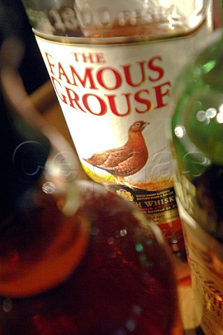Bottle of Famous Grouse Scotch whisky