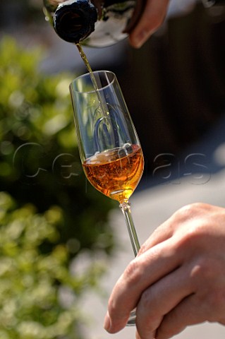 Pouring glass of sherry