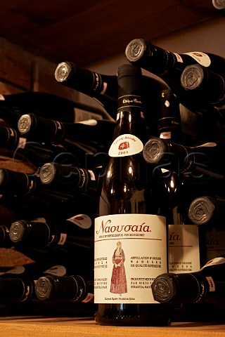 A bottle of Naoussa wine from Ktima Foundis winery Strantza Macedonia Greece Naoussa