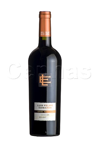 Bottle of Luis Felipe Edwards Gran Reserva Terraced Malbec wine  Colchagua Valley Chile