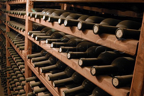 Vintage wine bottles at Casa Silva winery Colchagua Chile