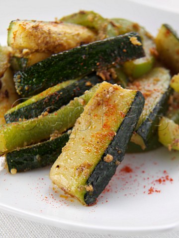 Dish of courgettes and peppers