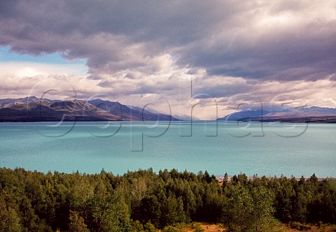 Turquoise waters of Lake Pukaki South Island New Zealand