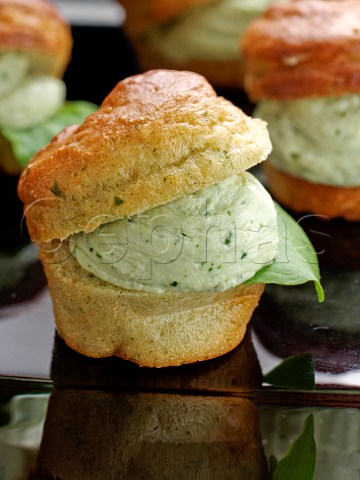 Goat cheese muffin canap