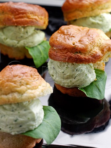 Goat cheese muffin canaps