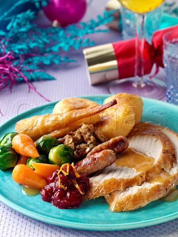 Christmas Roast turkey dinner