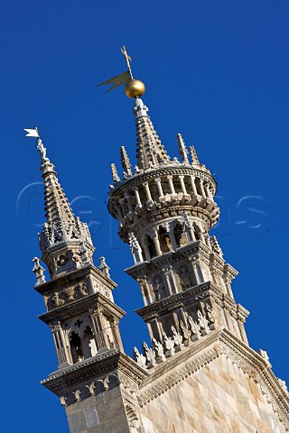Como Cathedral spires Lombardy Italy