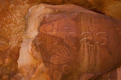 Rock art at Terrace Hill Canning Stock Route Western Australia