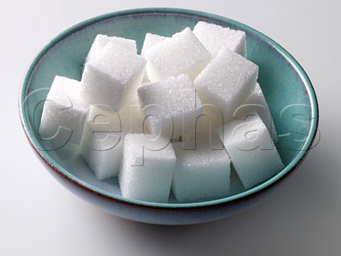 White sugar cubes