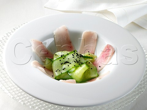 Swordfish and ribbon courgettes