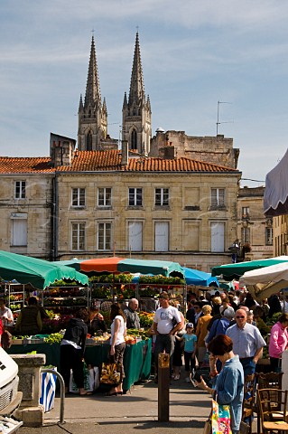 Openair market in the centre of Niort DeuxSvres France