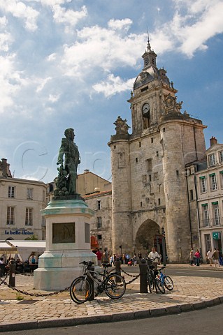 Statue of Admiral Duperr in Place de Barentin La Rochelle CharenteMaritime France