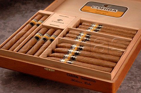 Box of Cohiba Reserva cigars Cuba