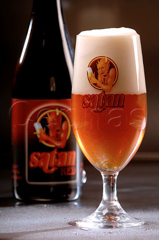 Glass of Satan Red Belgian beer