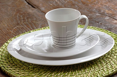 Cup saucer and plate