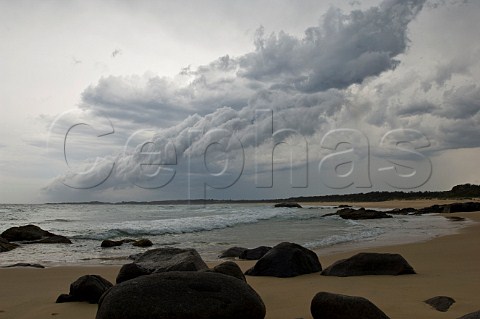 Storm clouds at Grey Rocks Eurobodalla National Park New South Wales Australia