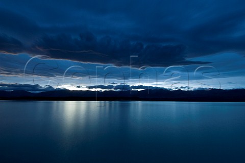Clouds at dusk Lake Pukaki South Island New Zealand