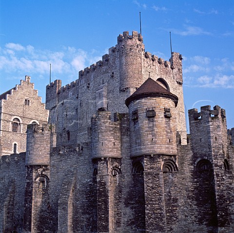 12thCentury Castle Gravensteen Ghent Flanders Belgium