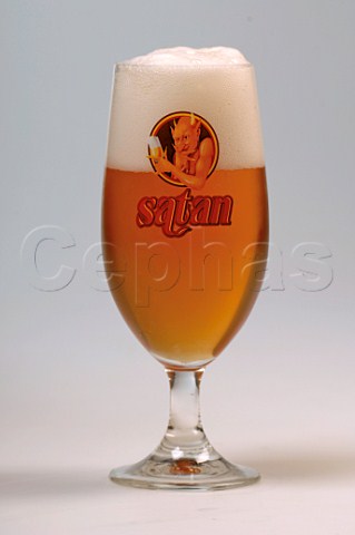 Glass of Satan Red Belgian beer