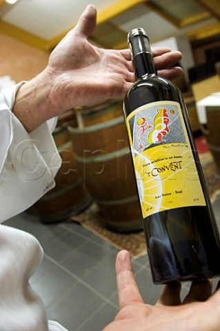 Bottle of t Convent wine Reninge Belgium