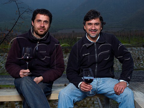 Antonio Bravo head winemaker and Alvaro Espinoza consultant  Emiliana Colchagua Valley Chile