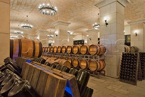 Barrel cellar at Chateau Changyu AFIP Global winery Ju Gezhuang Beijing Miyun County China