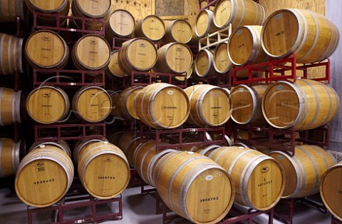 Barrel cellar of Breaux Vineyards Purcellville Virginia USA