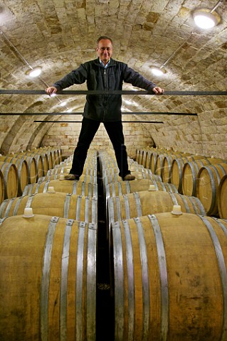 Istvn Szepsy in the barrel cellar of his winery at Md Hungary  Tokaji