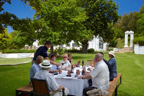 Wine tasting in the garden of Klein Constantia Manor House Constanta Western Cape South Africa   Constantia