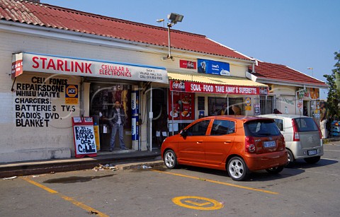 Parade of shops at Amanzimtoti KwaZuluNatal South Africa