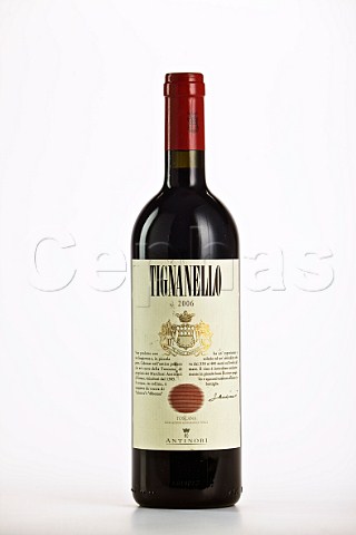 Bottle of Tignanello 2006 from Antinori Tuscany Italy