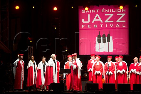 Members of the Jurade at the Jazz Festival of Saintmilion Gironde France