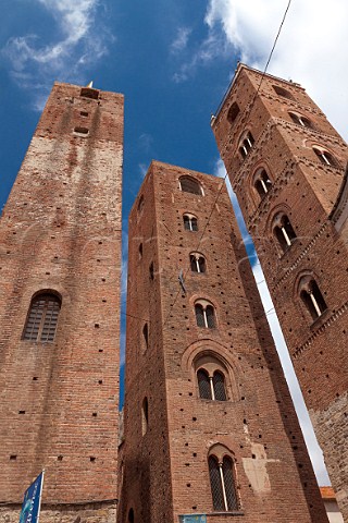 The three towers of Albenga Liguria Italy