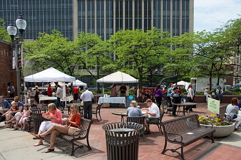 Farmers Market in downtown Indianapolis Indiana USA