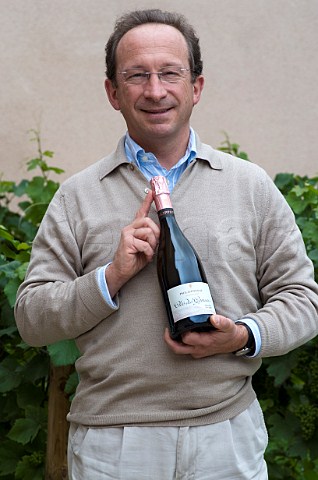 Charles Philipponnat with a bottle of Clos des Goisses Ros Champagne Philipponnat MareuilsurAy Marne France Valle de la Marne  Champagne