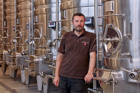 Jonathan Mdard winemaker in the winery of Rathfinny Wine Estate Alfriston Sussex England