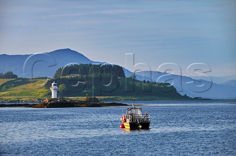 Loch Linnhe and Isle of Lismore viewed from Port Appin Highland Argyllshire Scotland